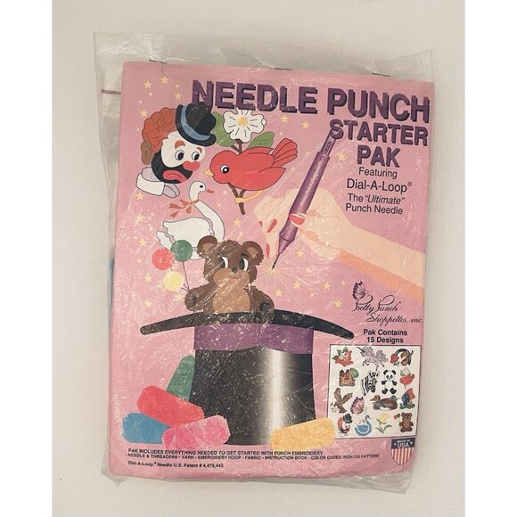 Dial-A-Loop Needle Punch Embroidery Starter Pak Hoop Yarn Spools 15 Designs - Picture 8 of 8